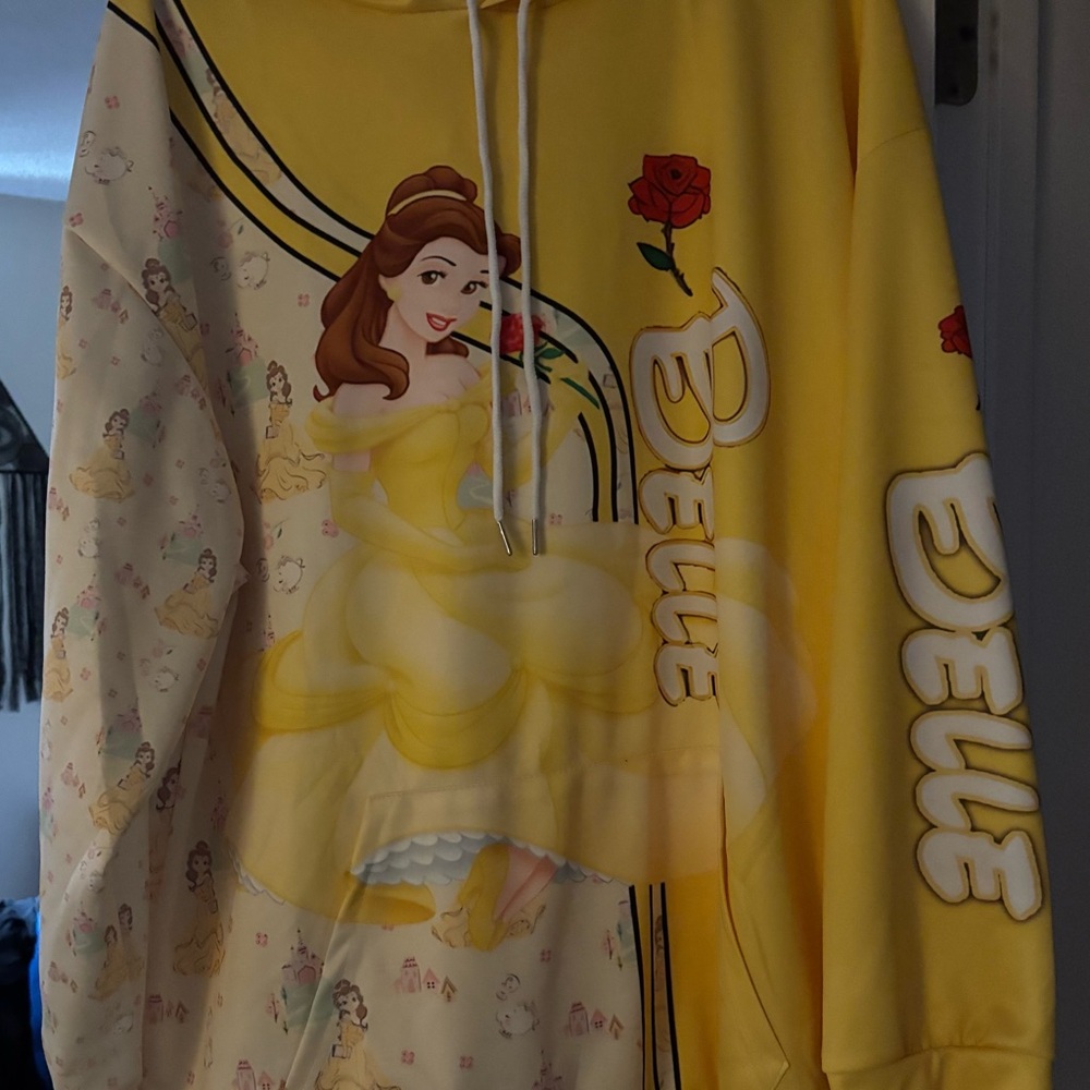 Disney Belle Graphic Yellow Hoodie